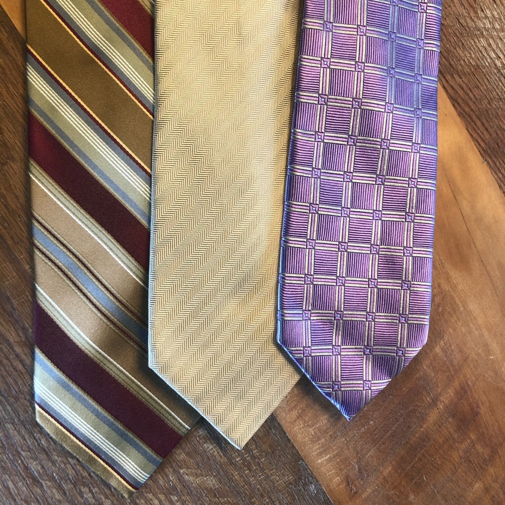Lot of men’s ties and bow tie